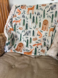 Beige Woodland Baby Blanket (34x34 inches)