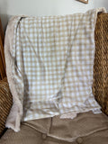 Beige Gingham Baby Blanket (34x34 inches)