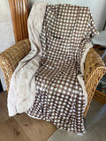 Brown Gingham Throw (50x70 inches)