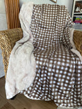 Brown Gingham Throw (50x70 inches)