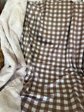 Brown Gingham Throw (50x70 inches)