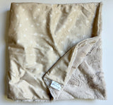 Petite Beige Daisy Floral Baby Blanket (34x34 inches)