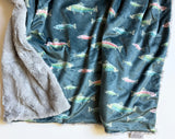 Fishing Baby Blanket (34x34 inches)