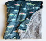Fishing Baby Blanket (34x34 inches)
