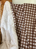 Brown Gingham Throw (50x70 inches)