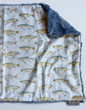 Watercolor Fishing XL Lovey (26x16 inches)
