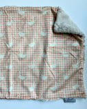 Dusty Pink Gingham Goose XL Lovey (26x16 inches)