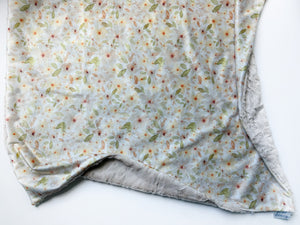 Pastel Floral Baby Blanket (34x34 inches)
