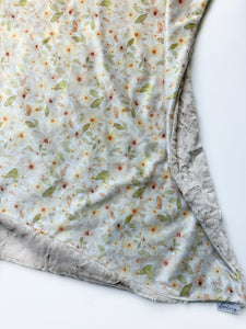 Pastel Floral Baby Blanket (34x34 inches)