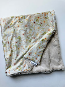 Pastel Floral Baby Blanket (34x34 inches)