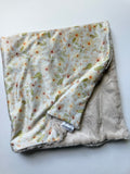 Pastel Floral Baby Blanket (34x34 inches)