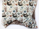 Watercolor Woodland Baby Blanket (34x34 inches)