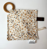 Woodland Floral Crinkle Paper Teething Ring Toy