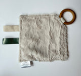 Green Stripe Crinkle Paper Teething Ring Toy