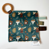 Woodland Animals Crinkle Paper Teething Ring Toy