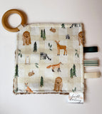 Woodland Crinkle Paper Teething Ring Toy