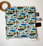 Fishing Crinkle Paper Teething Ring Toy