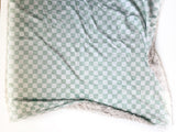 Sage Checkerboard Baby Blanket (34x34 inches)