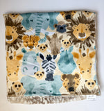 Watercolor Safari Baby Blanket (34x34 inches)
