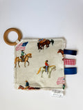 Cowboy Crinkle Paper Teething Ring Toy