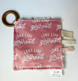 Long Live Girlhood Crinkle Paper Teething Ring Toy