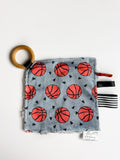 Basketball Crinkle Paper Teething Ring Toy