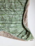 Green Watercolor Stripe Baby Blanket (34x34 inches)