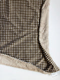 Brown Gingham Baby Blanket (34x34 inches)