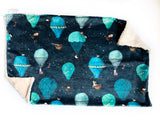 Woodland Creatures in Hot Air Balloons XL Lovey (26x16 inches)
