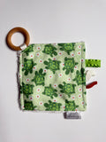 Turtle Crinkle Paper Teething Ring Toy