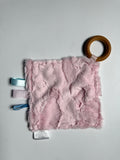 Pastel Floral Crinkle Paper Teething Ring Toy