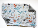 Ocean Animals Alphabet  XL Lovey (26x16 inches)