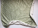 Sage Daisy Floral Baby Blanket (34x34 inches)