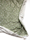 Sage Daisy Floral Baby Blanket (34x34 inches)