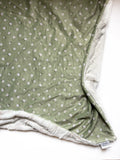 Sage Daisy Floral Baby Blanket (34x34 inches)