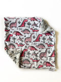 Pink Dinosaur Lovey (16x16 inches)