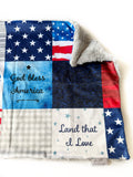 God Bless the USA XL Lovey (26x16 inches)