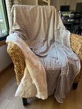 Brown Gingham Throw (50x70 inches)