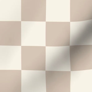 Sandy Taupe and Cream Checkerboard