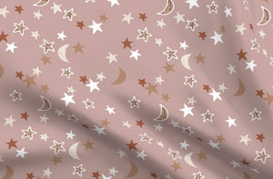 Stars and Moons on Mauve