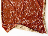 Burnt Orange Spot Baby Blanket (34x34 inches)