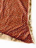 Burnt Orange Spot Baby Blanket (34x34 inches)