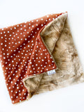 Burnt Orange Spot Baby Blanket (34x34 inches)