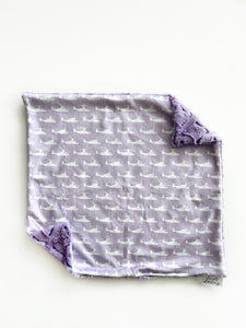 Lavender Osprey Airplane Lovey (16x16 inches)