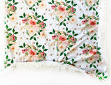 Vintage Floral Baby Blanket (34x34 inches)