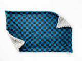 Black and Blue Checkerboard XL Lovey (26x16 inches)