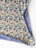 Purple Floral Baby Blanket (34x34 inches)