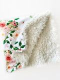 Vintage Floral Baby Blanket (34x34 inches)