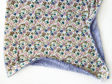 Purple Floral Baby Blanket (34x34 inches)