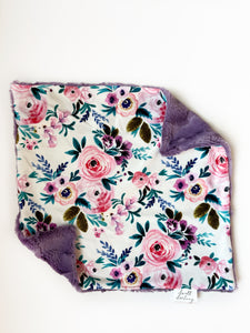 Purple Floral Lovey (16x16 inches)